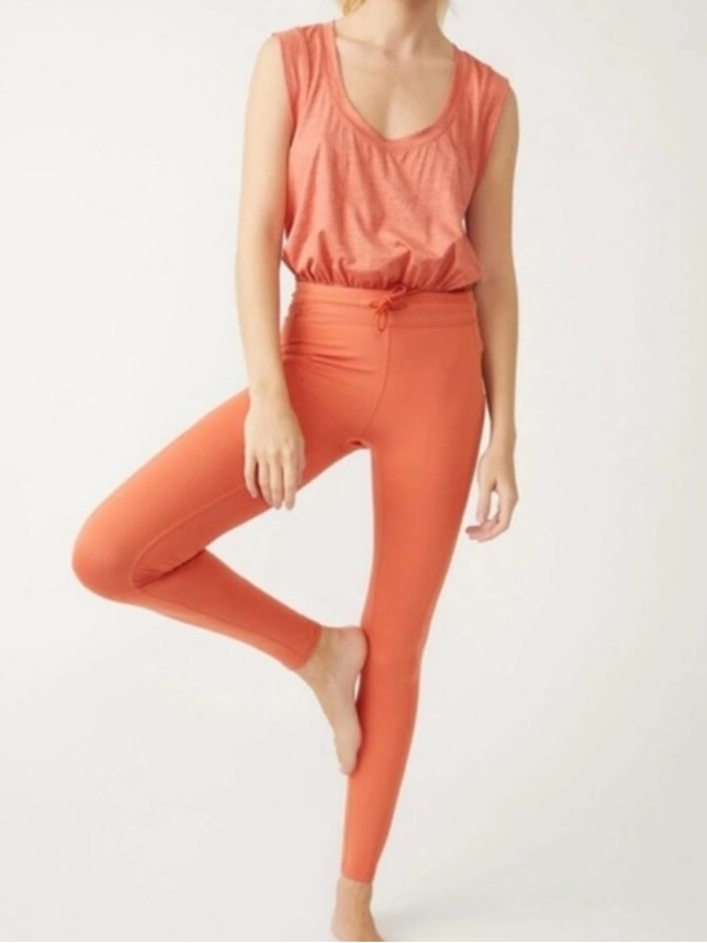 Free People FP Movement Off to the Races Jumpsuit in Apricot Size S
